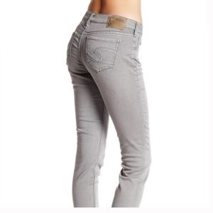 Silver Aiko Mid Super Skinny Grey 28